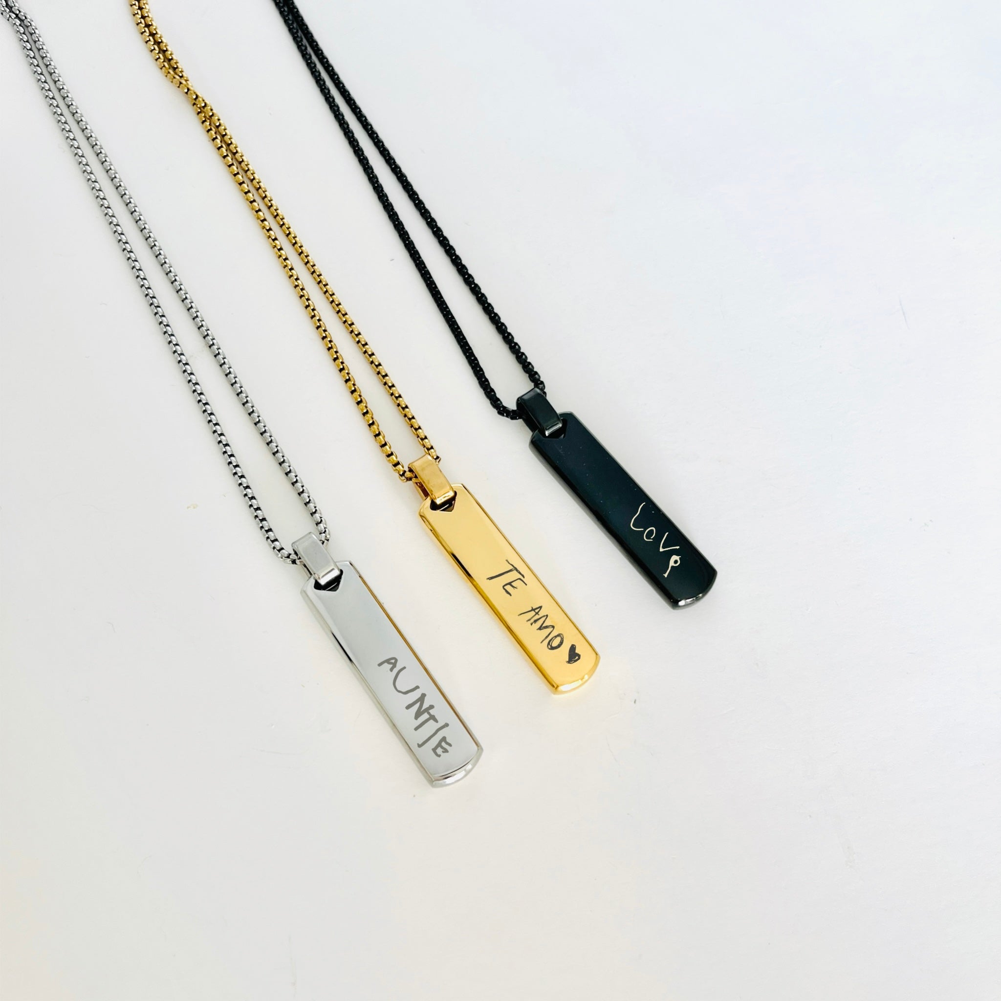 Handwriting Bar Necklace