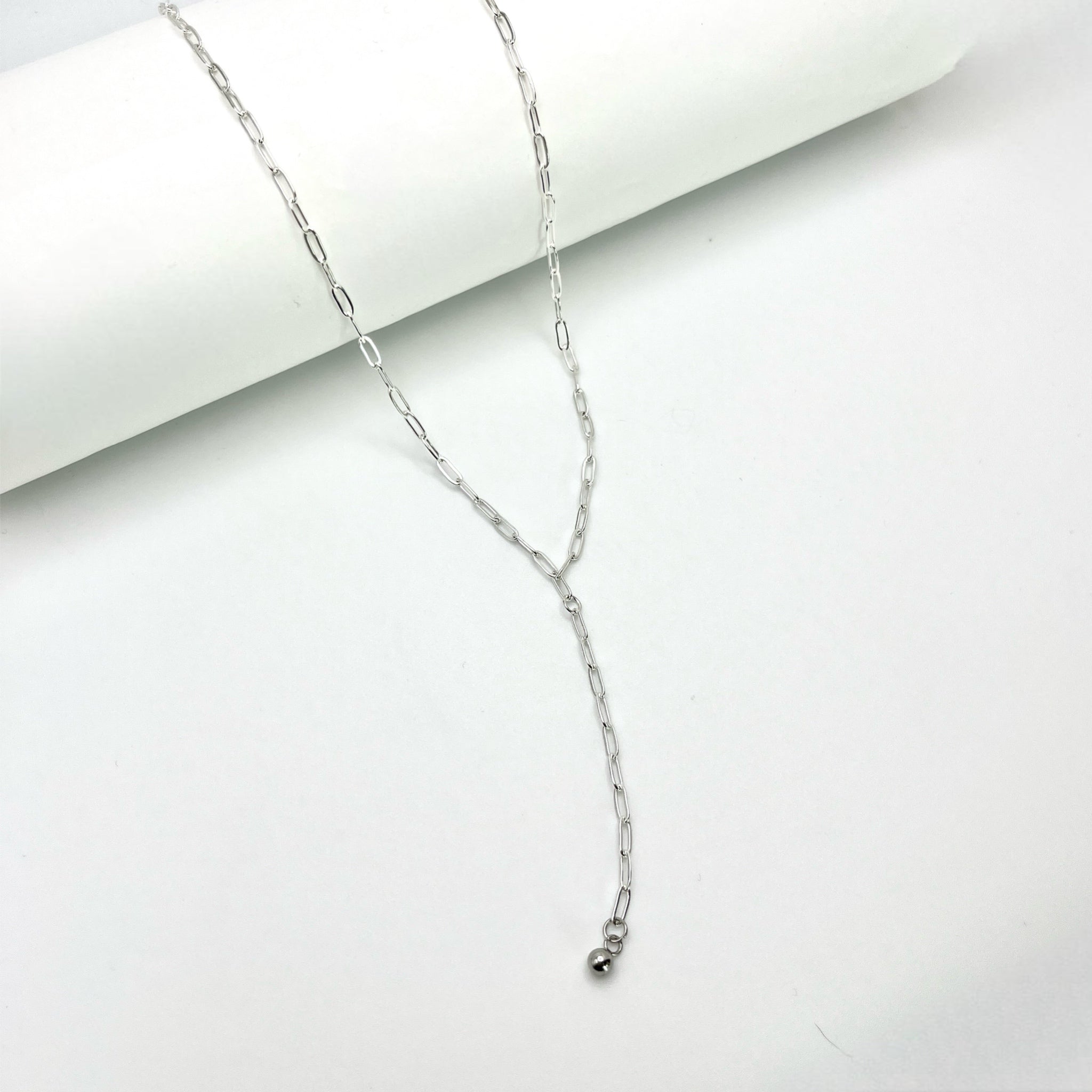 Paperclip Lariat Necklace