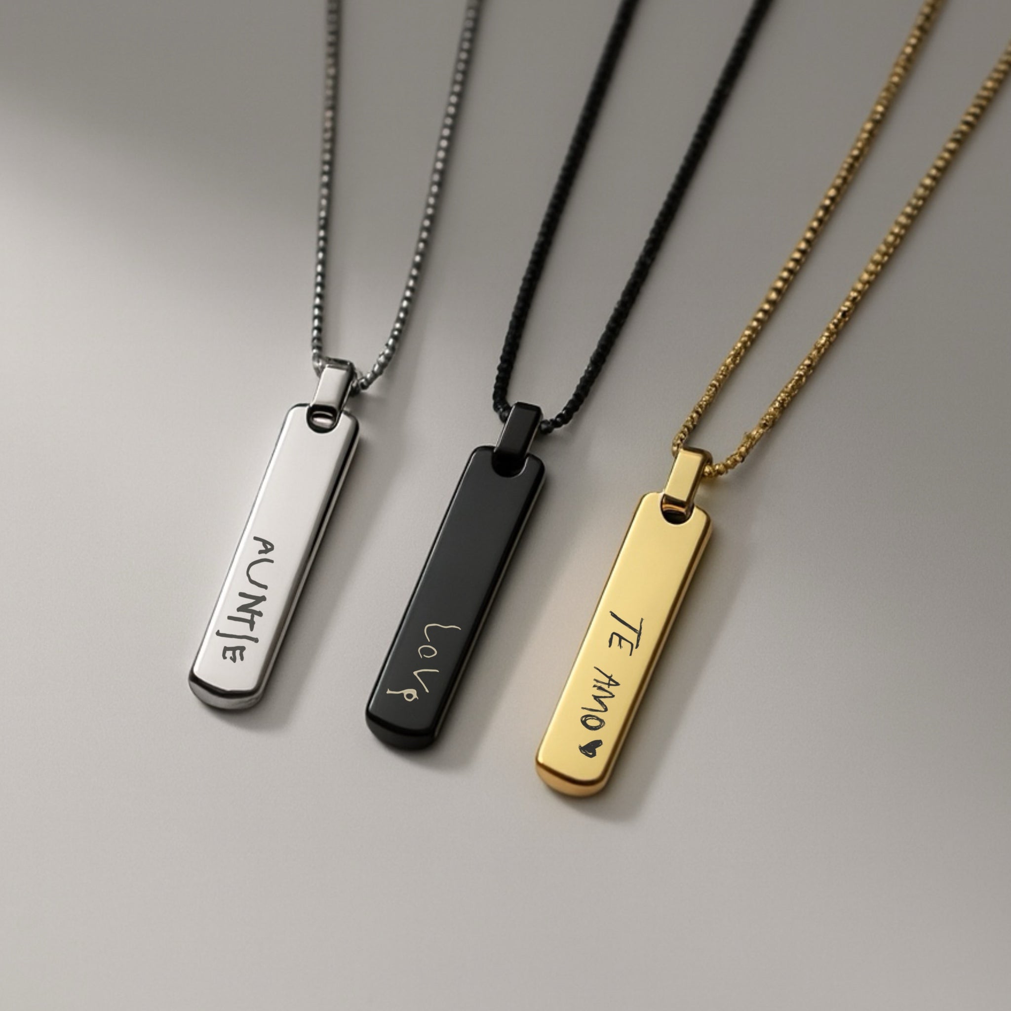 Handwriting Bar Necklace