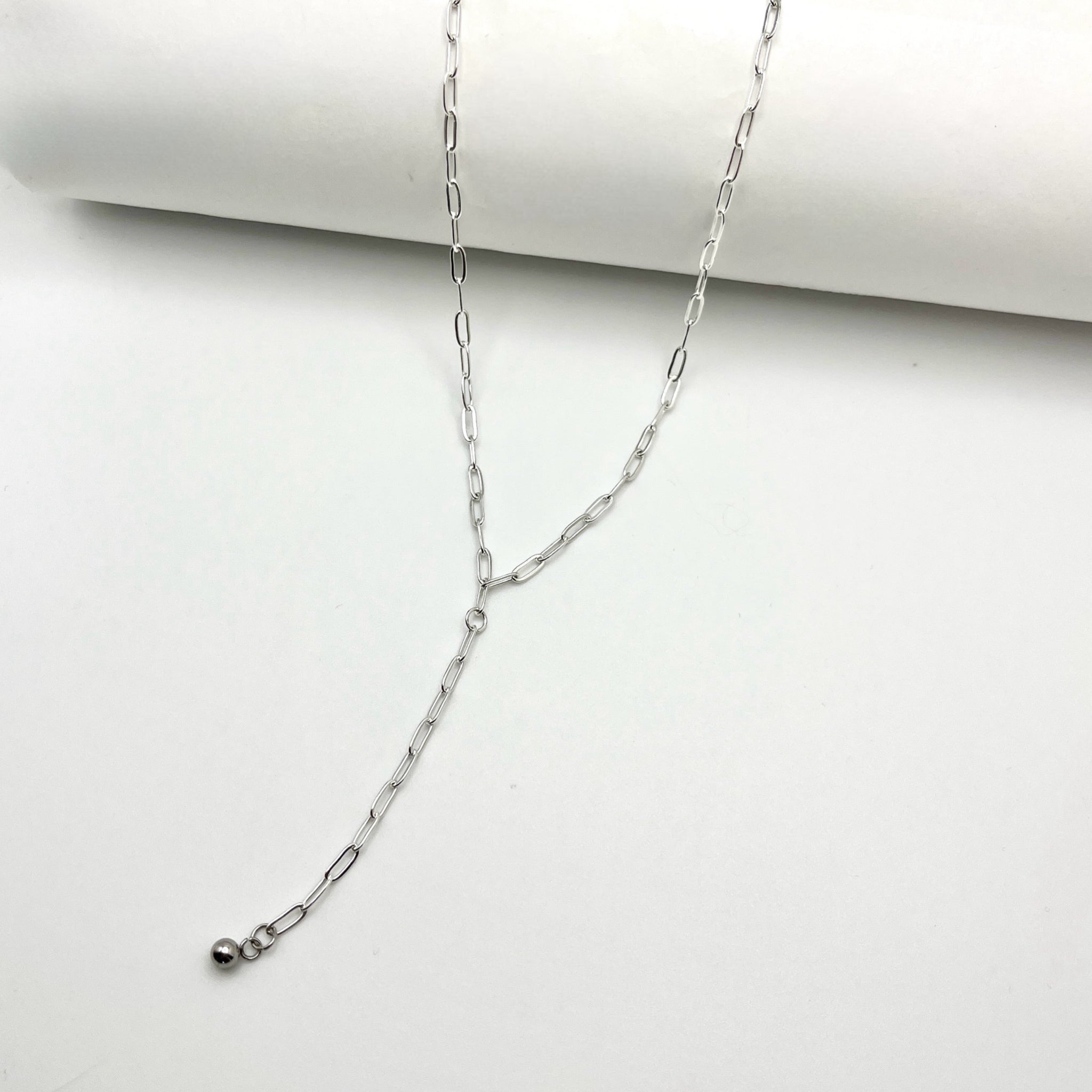 Paperclip Lariat Necklace
