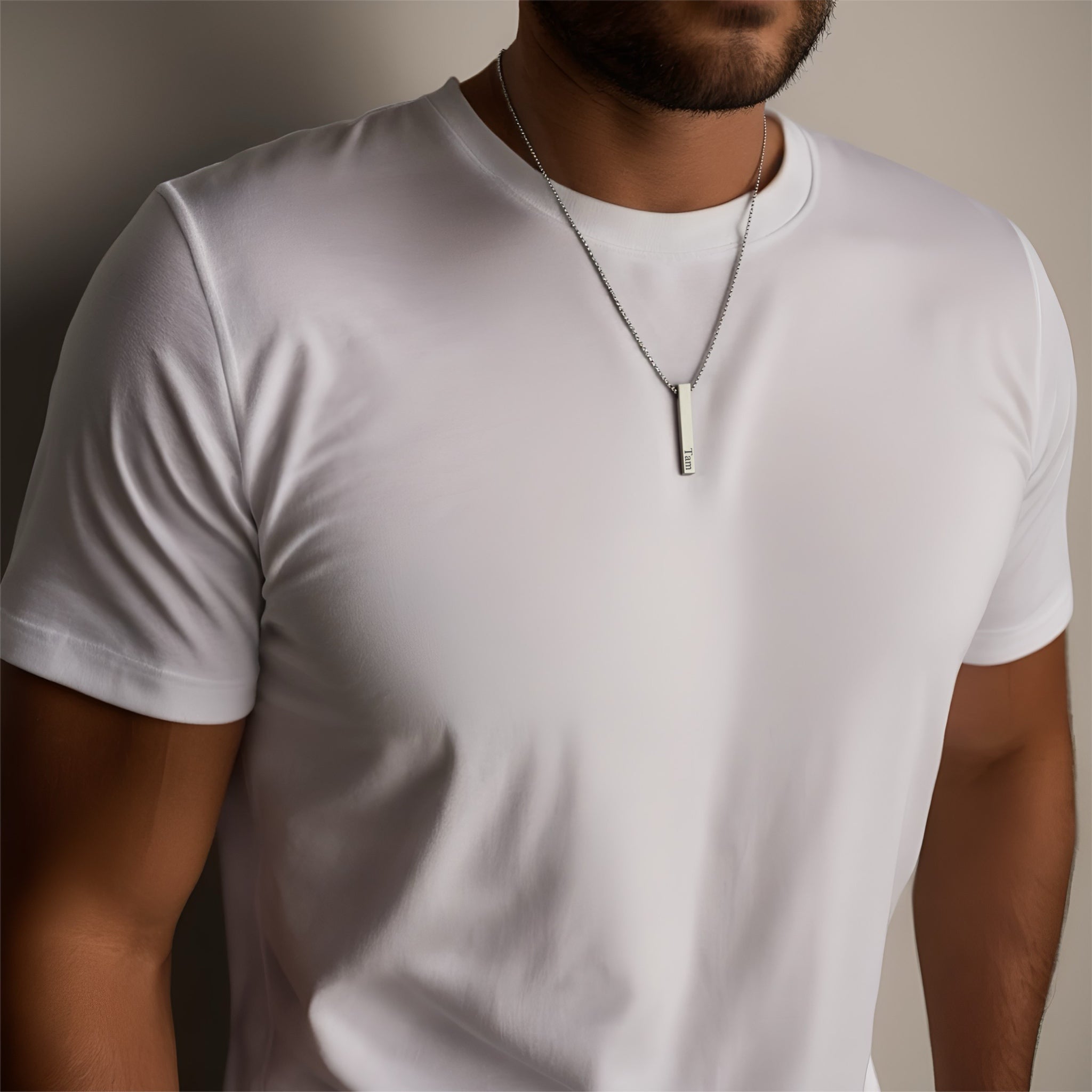 Cusstom Slim 3D Bar Necklace