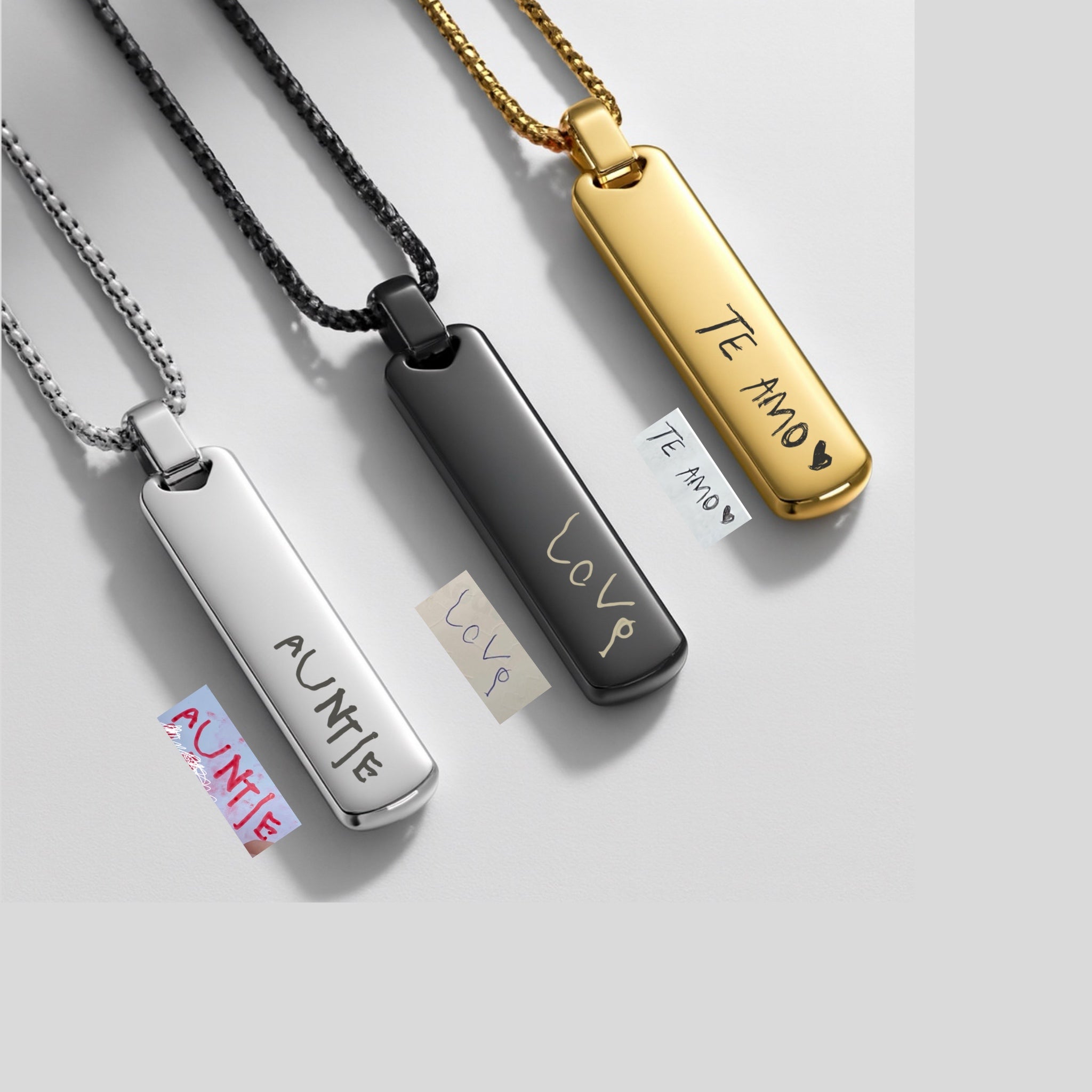 Handwriting Bar Necklace