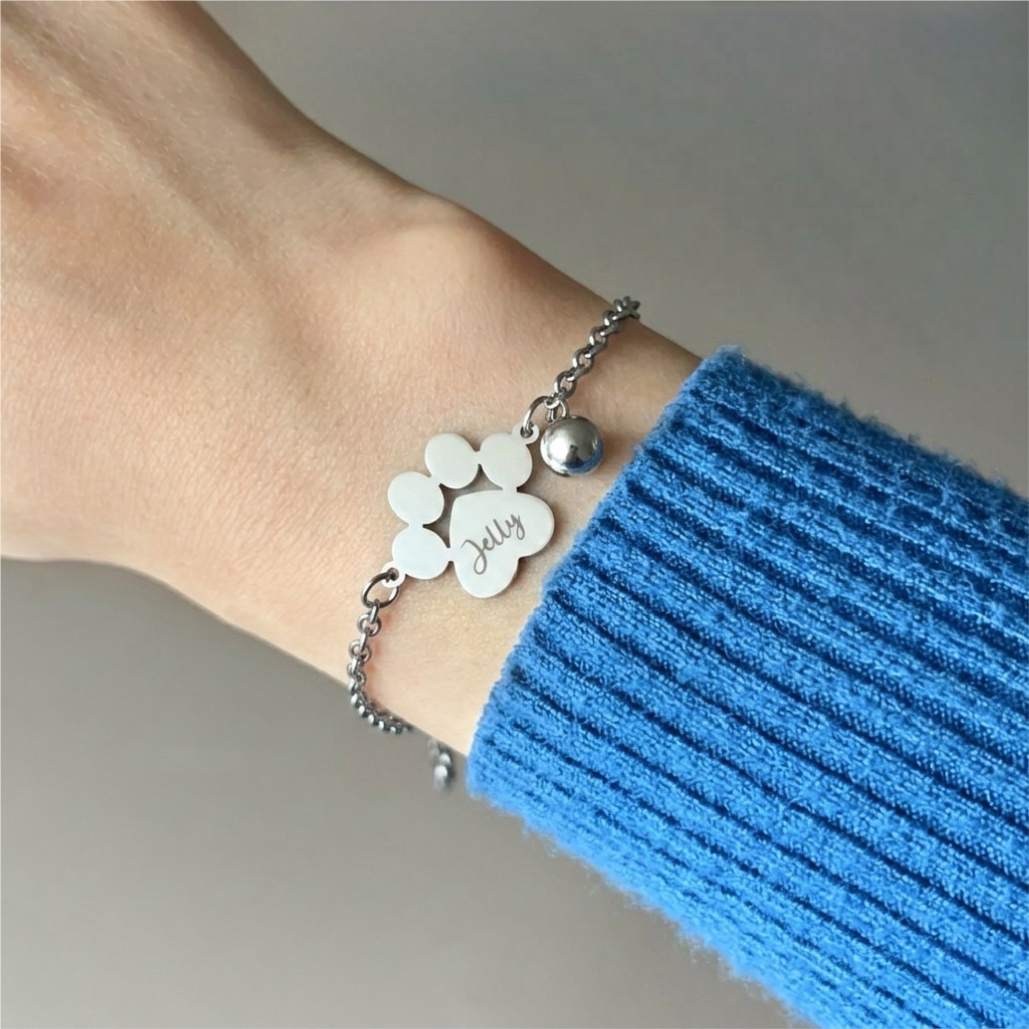 Paw Bracelet with Ball Charm