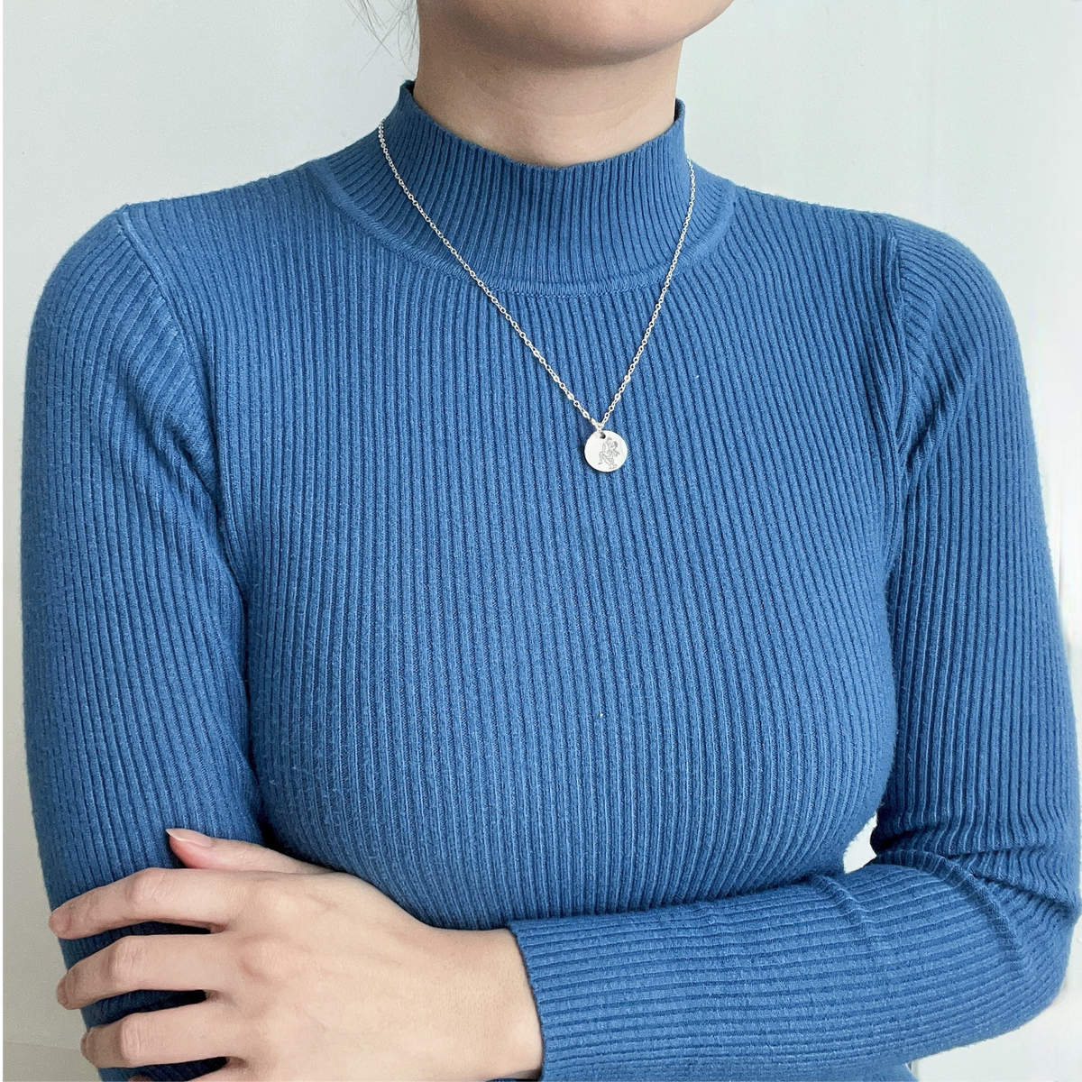 Drawn from Photo Minimalist Calligraphy Necklace
