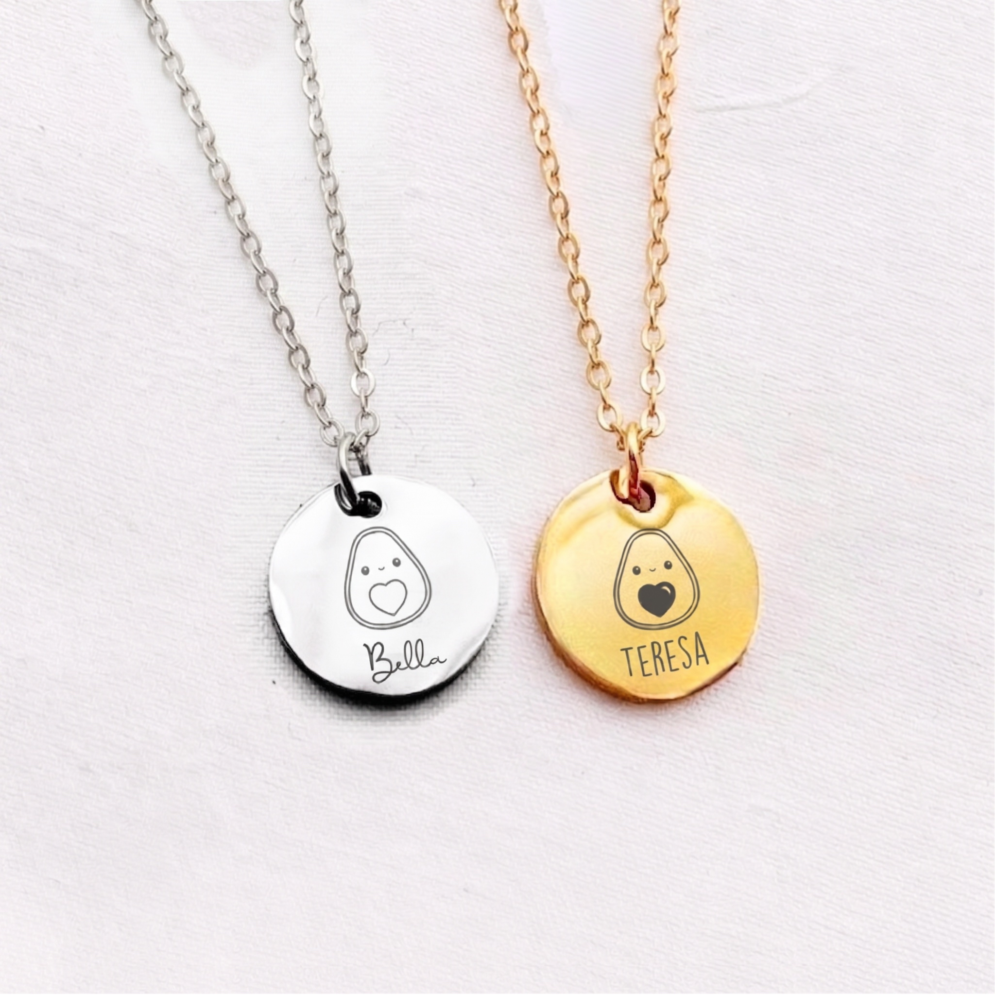 Food Cartoon with Name Necklace