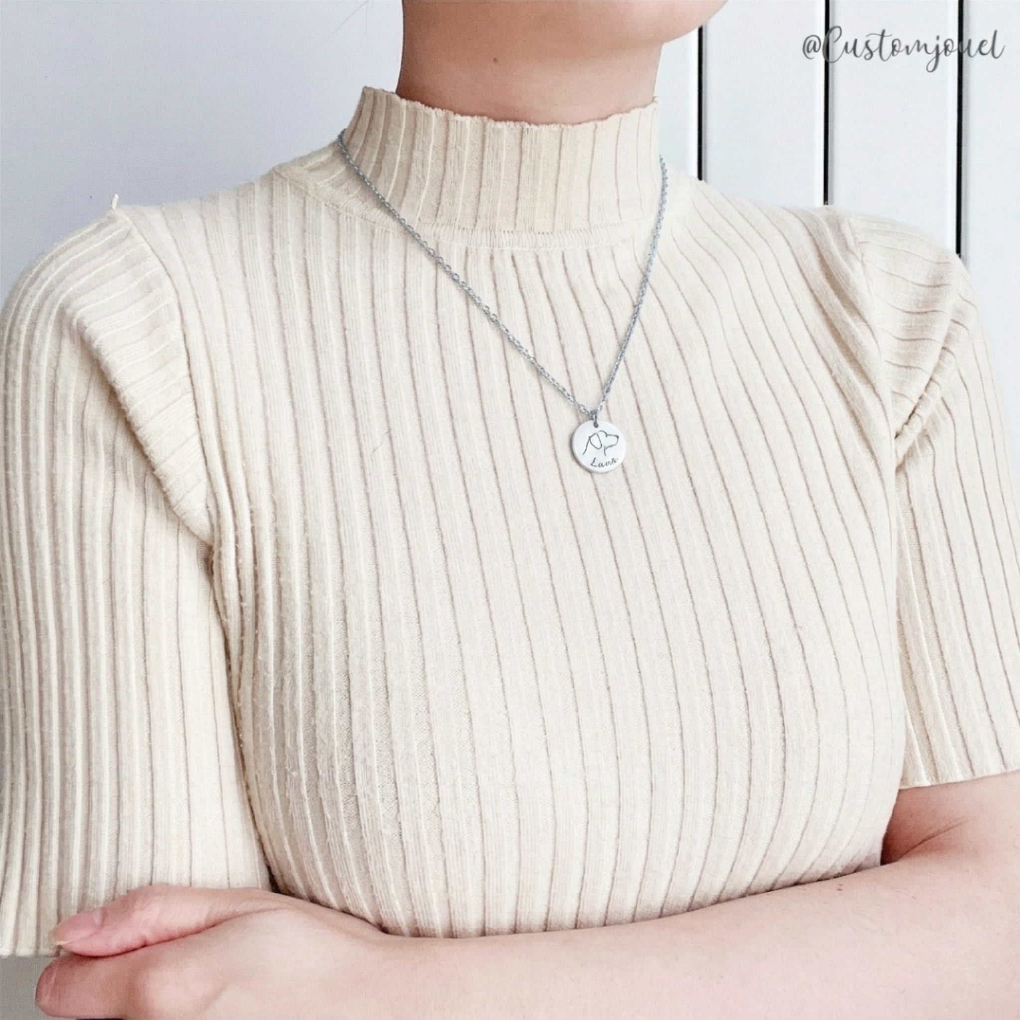 Dog Profile & Name Necklace