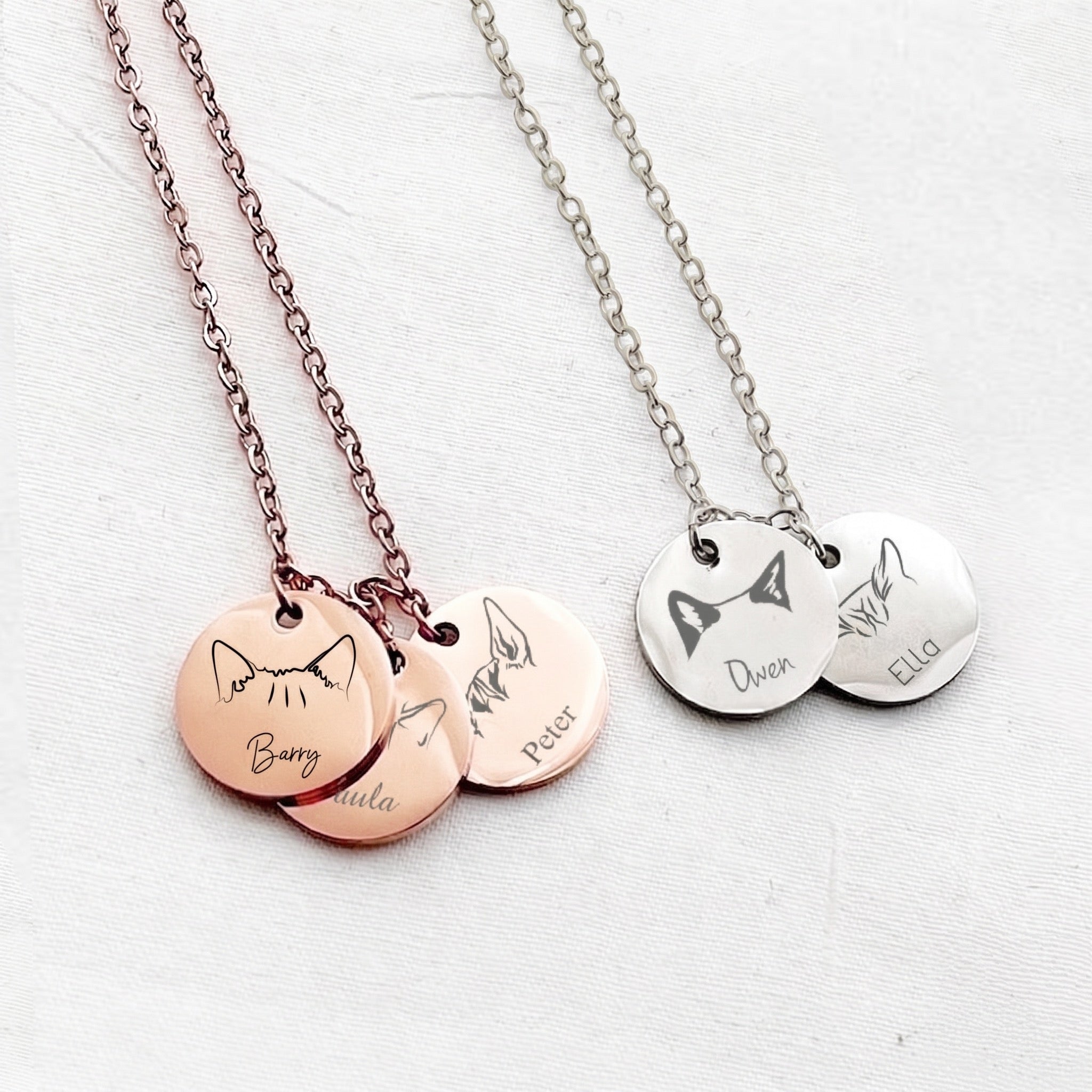 Cat Ears & Name Necklace