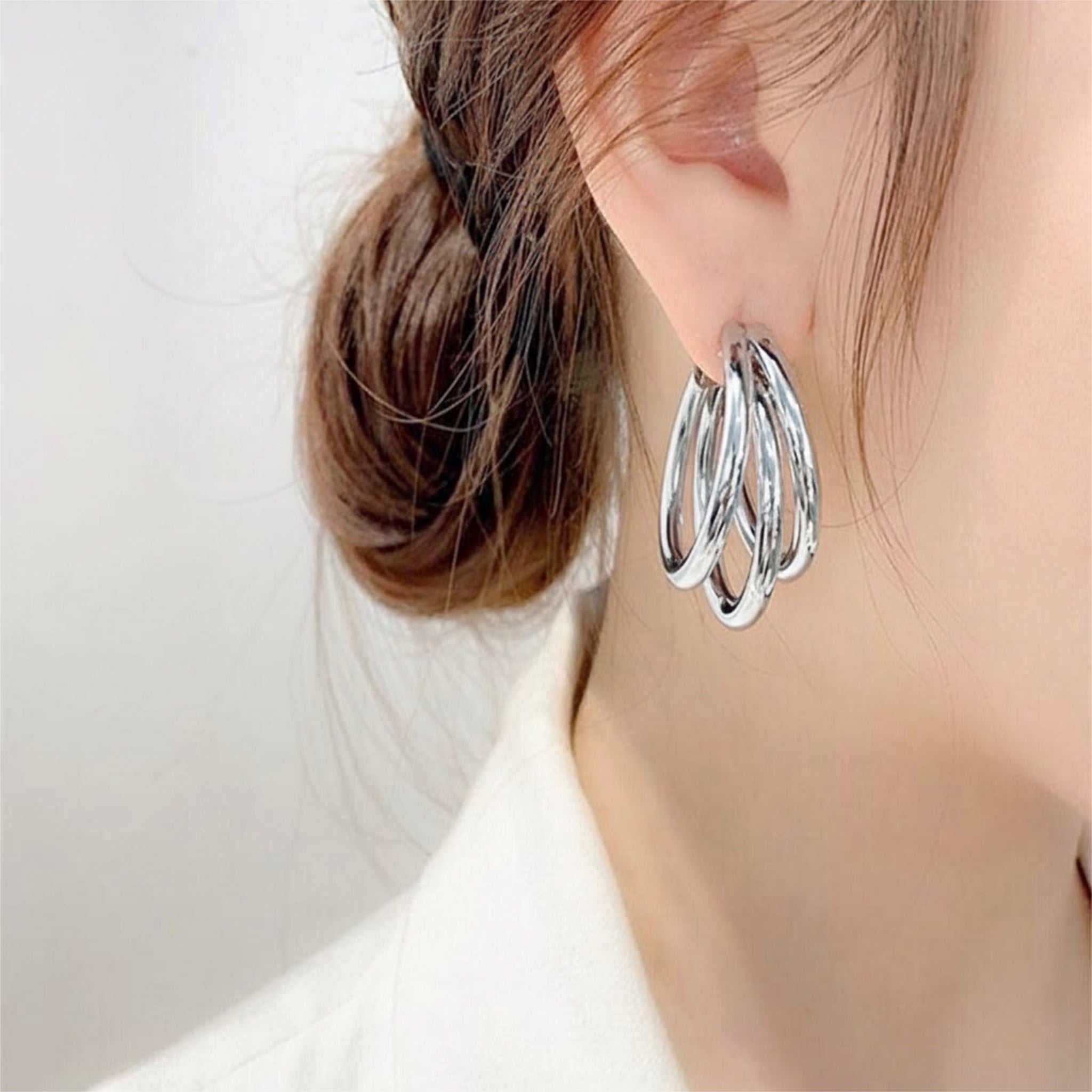 Triple Hoop Earring
