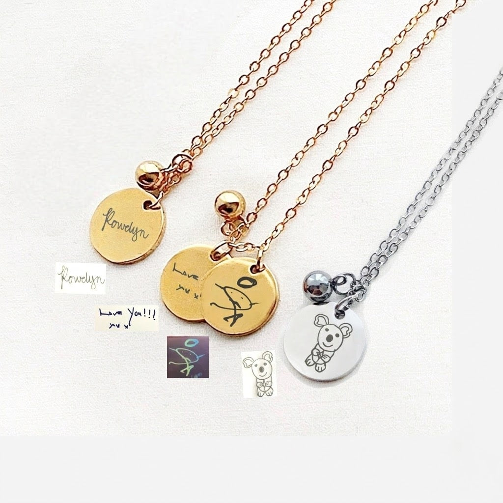 Kid's Drawing Necklace with Ball Charm