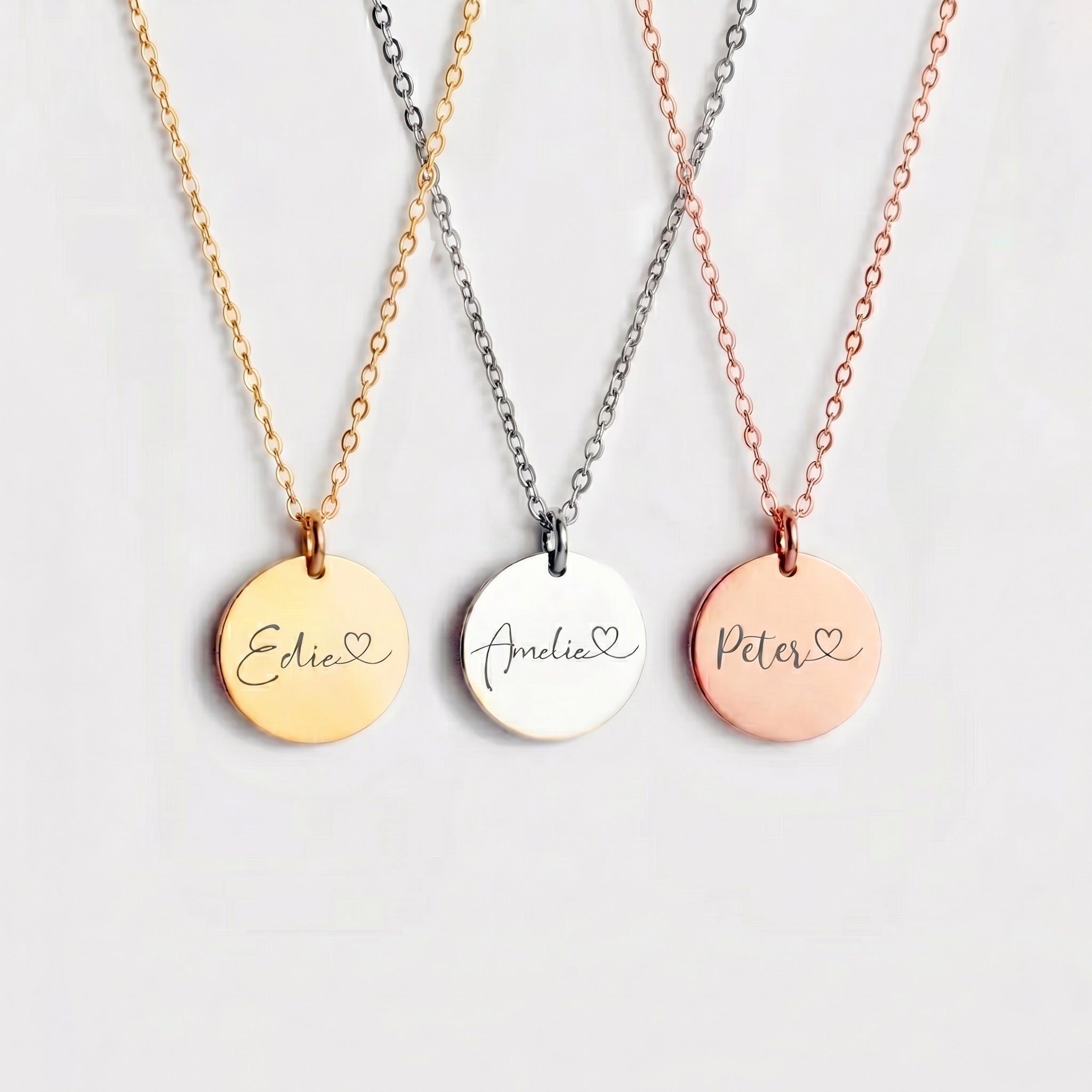 Script Name with Heart Necklace