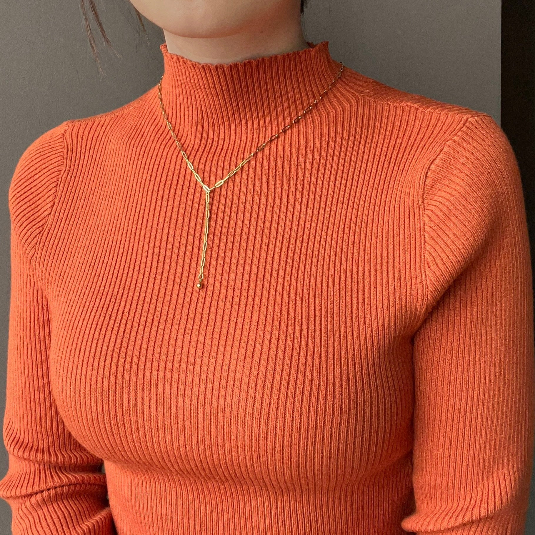 Paperclip Lariat Necklace