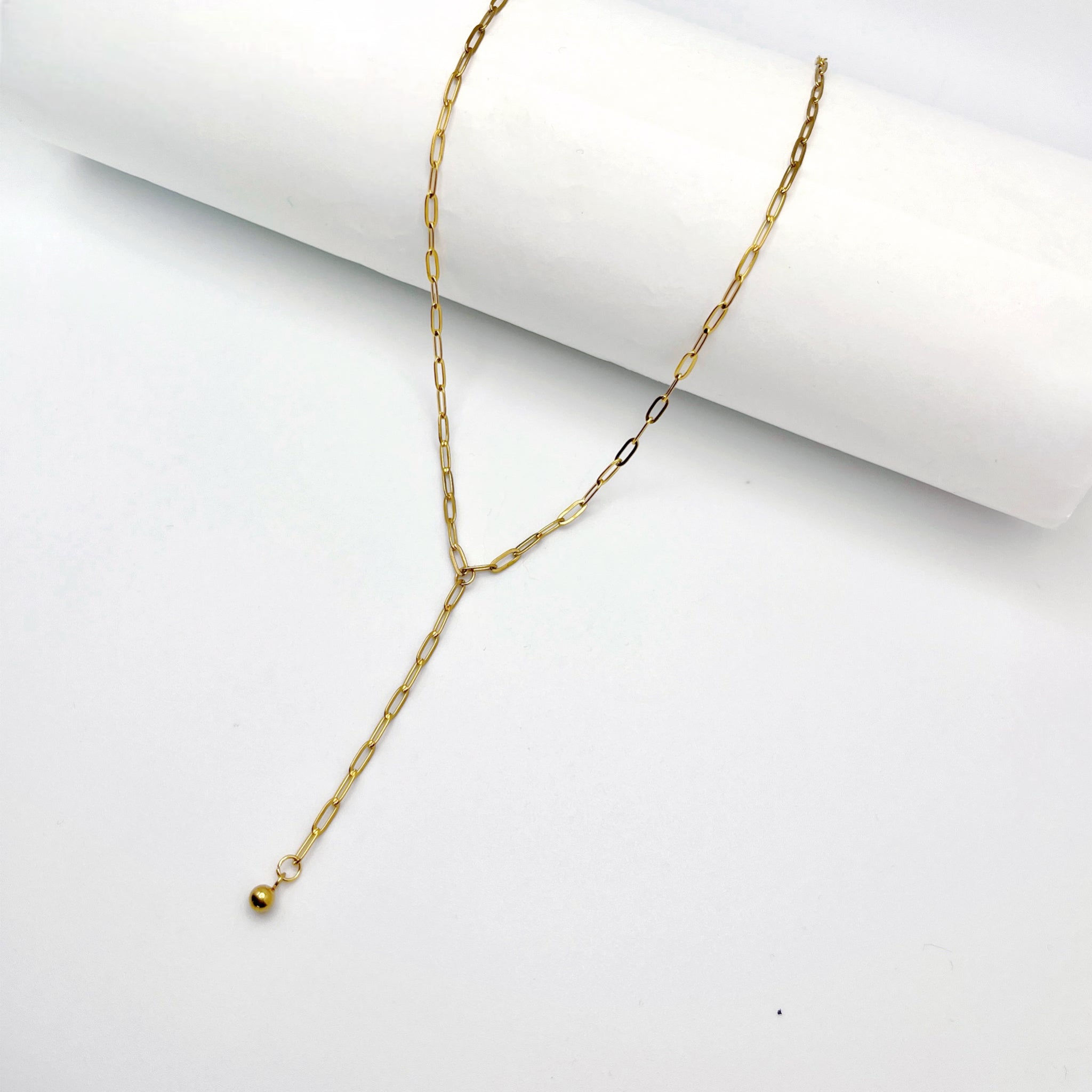 Paperclip Lariat Necklace