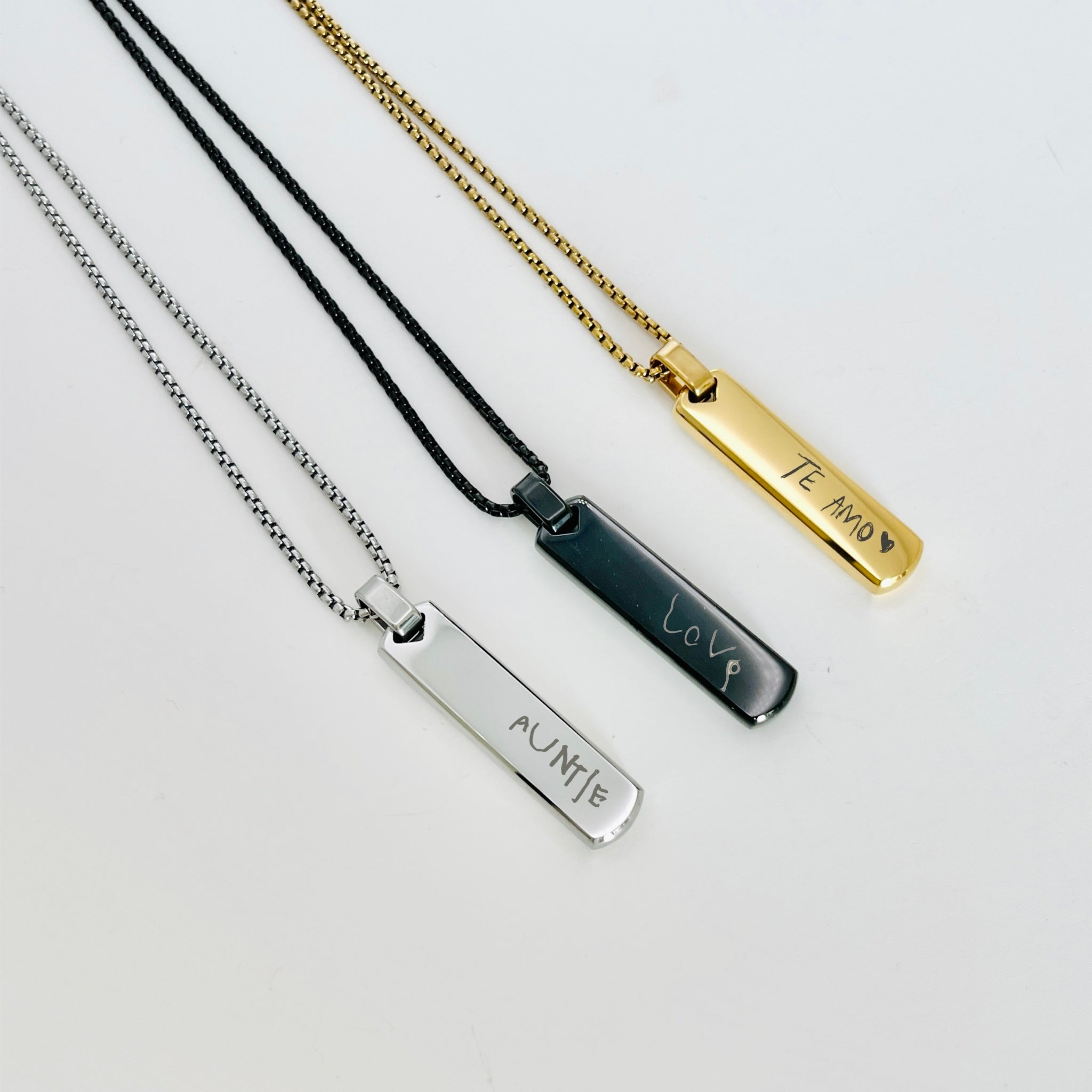 Handwriting Bar Necklace
