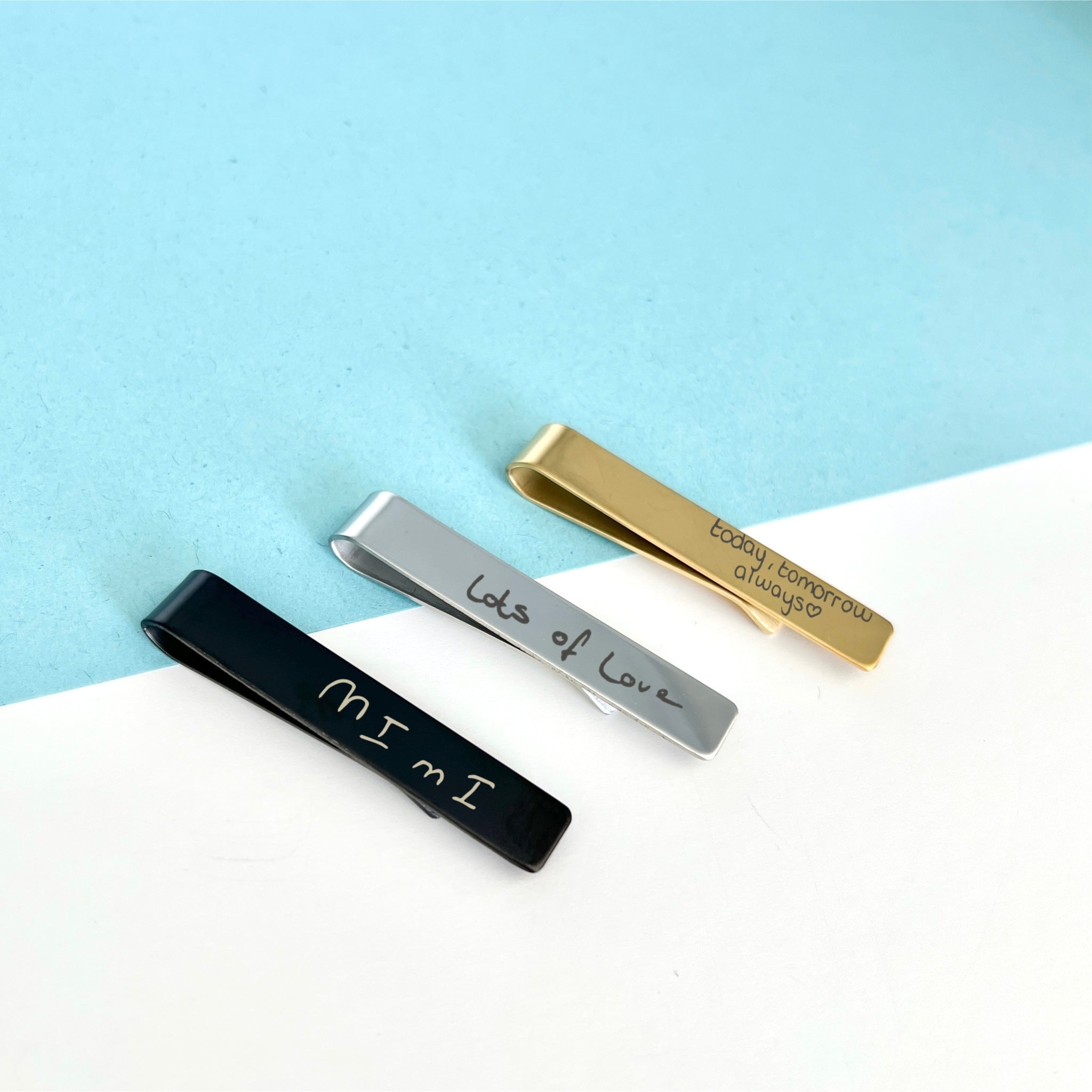 Handwriting Tie Clip