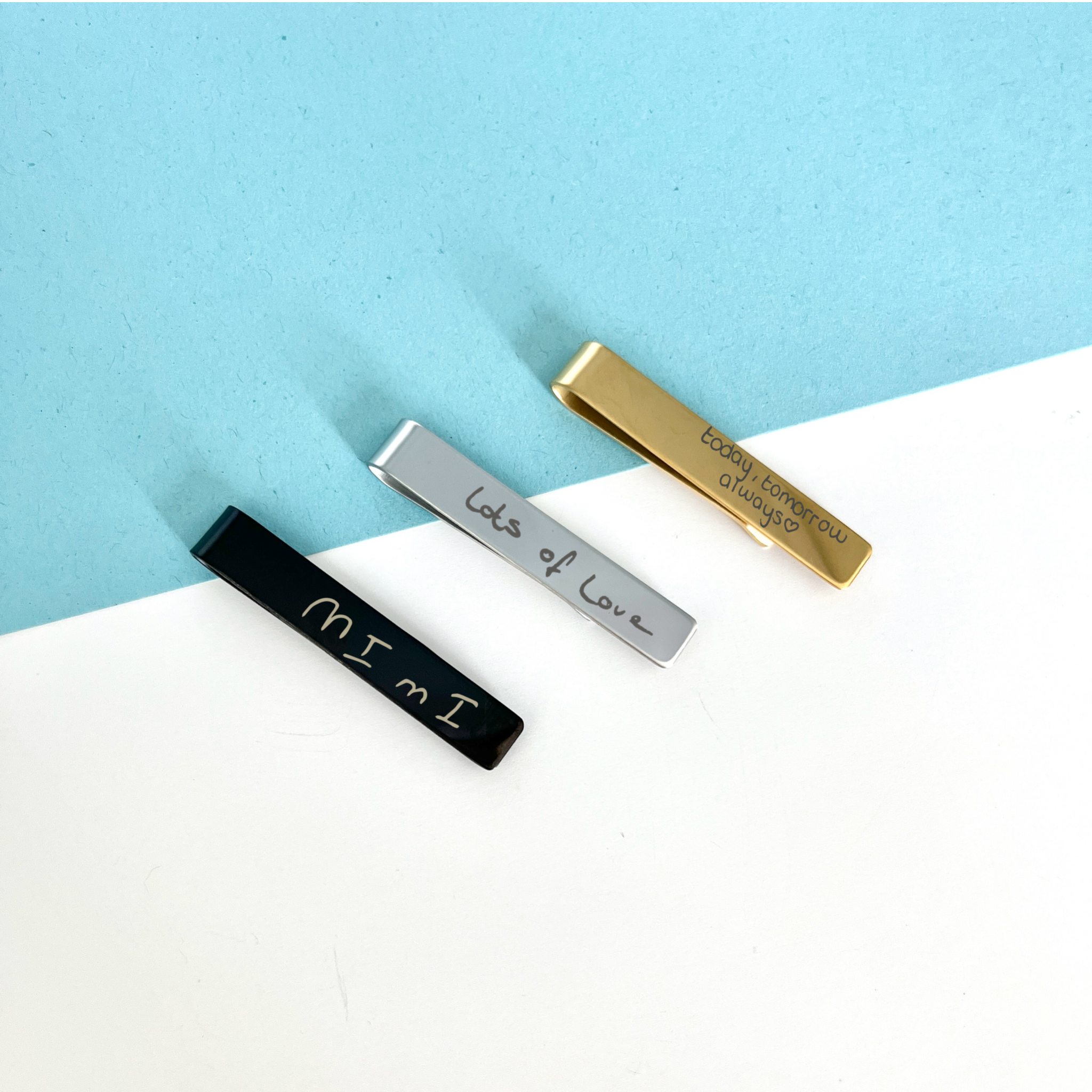 Handwriting Tie Clip