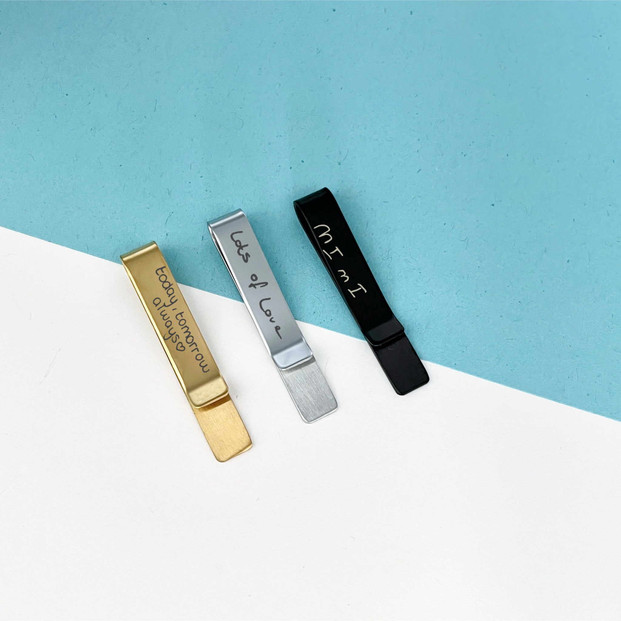 Handwriting Tie Clip