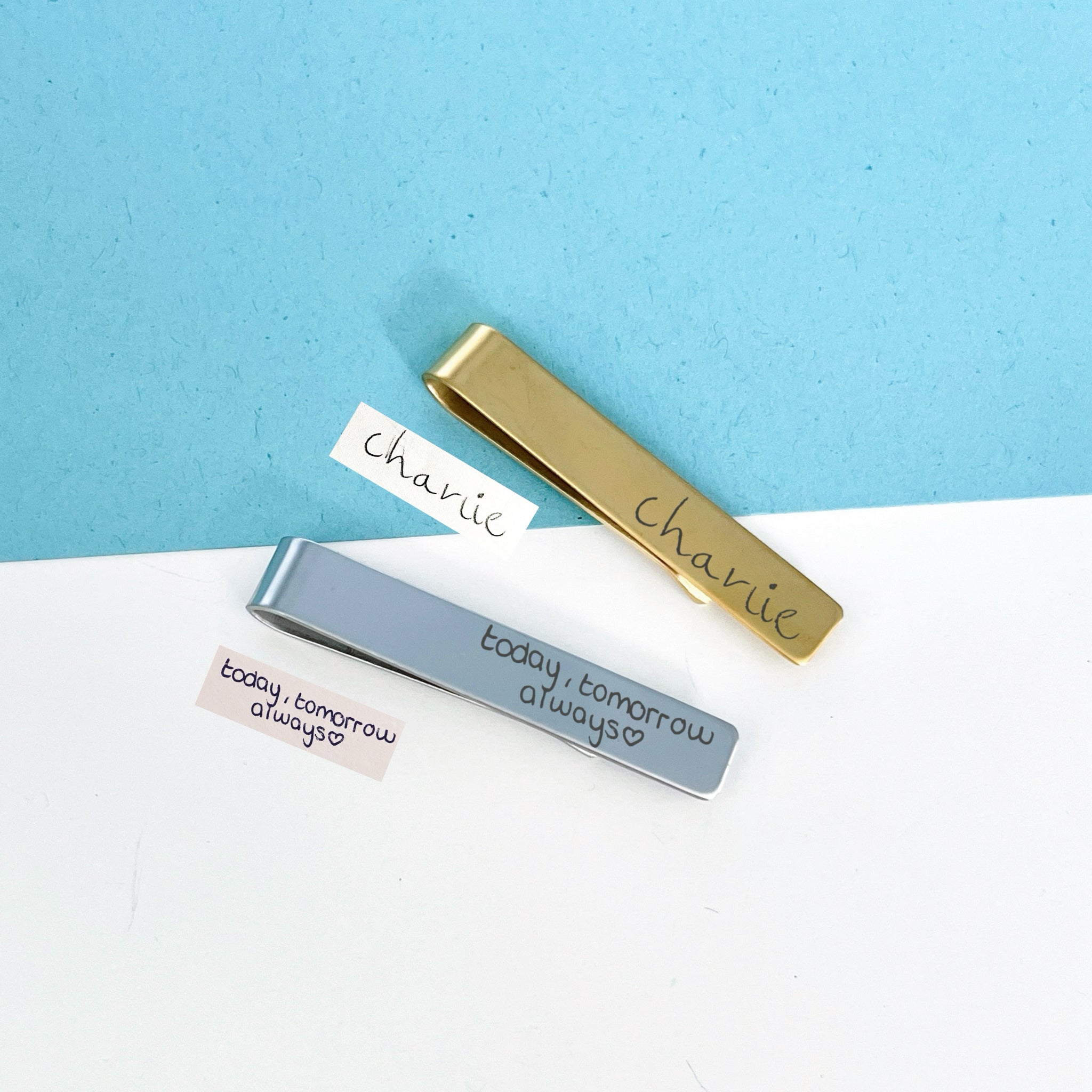 Handwriting Tie Clip