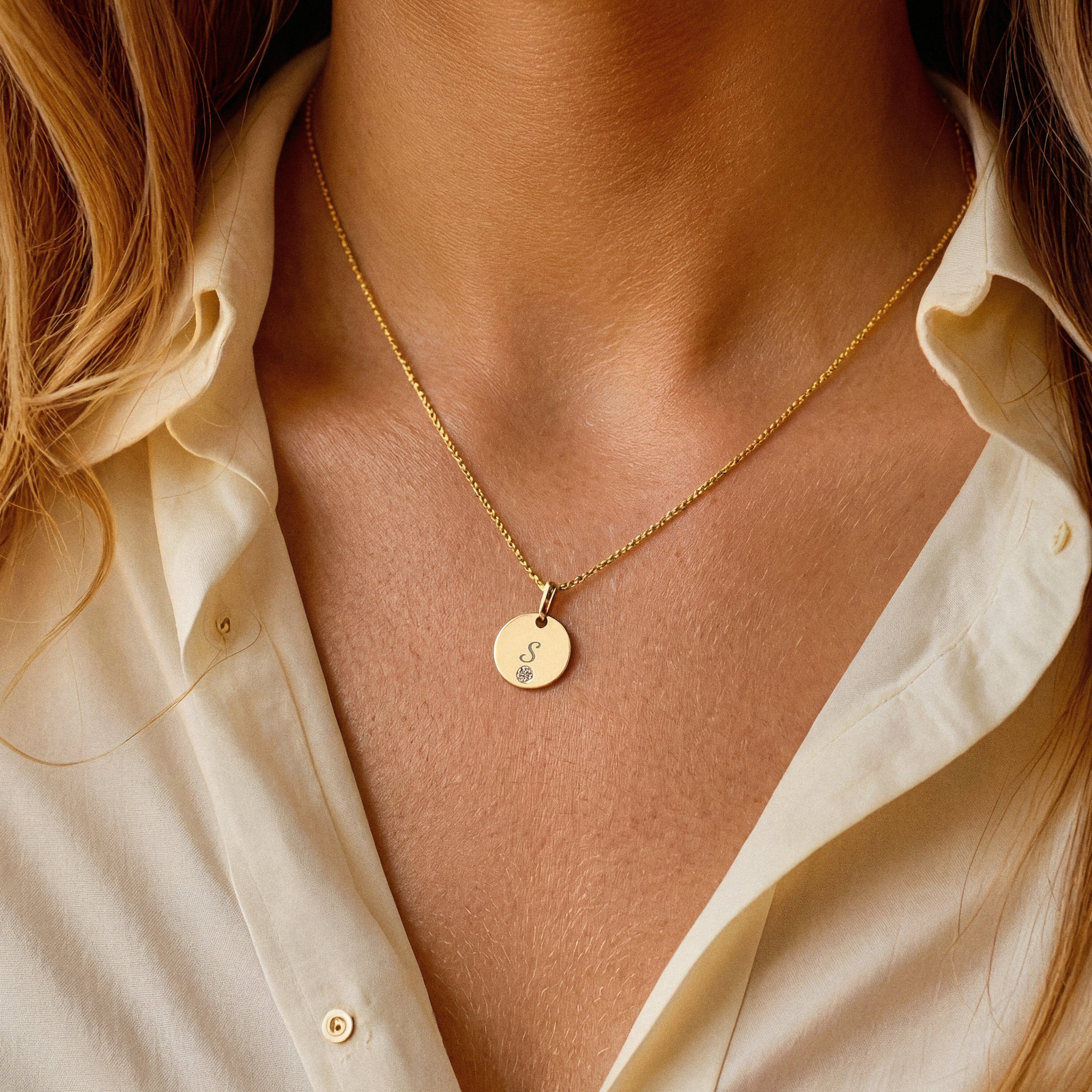 Mini Birth Flower & Name Necklace