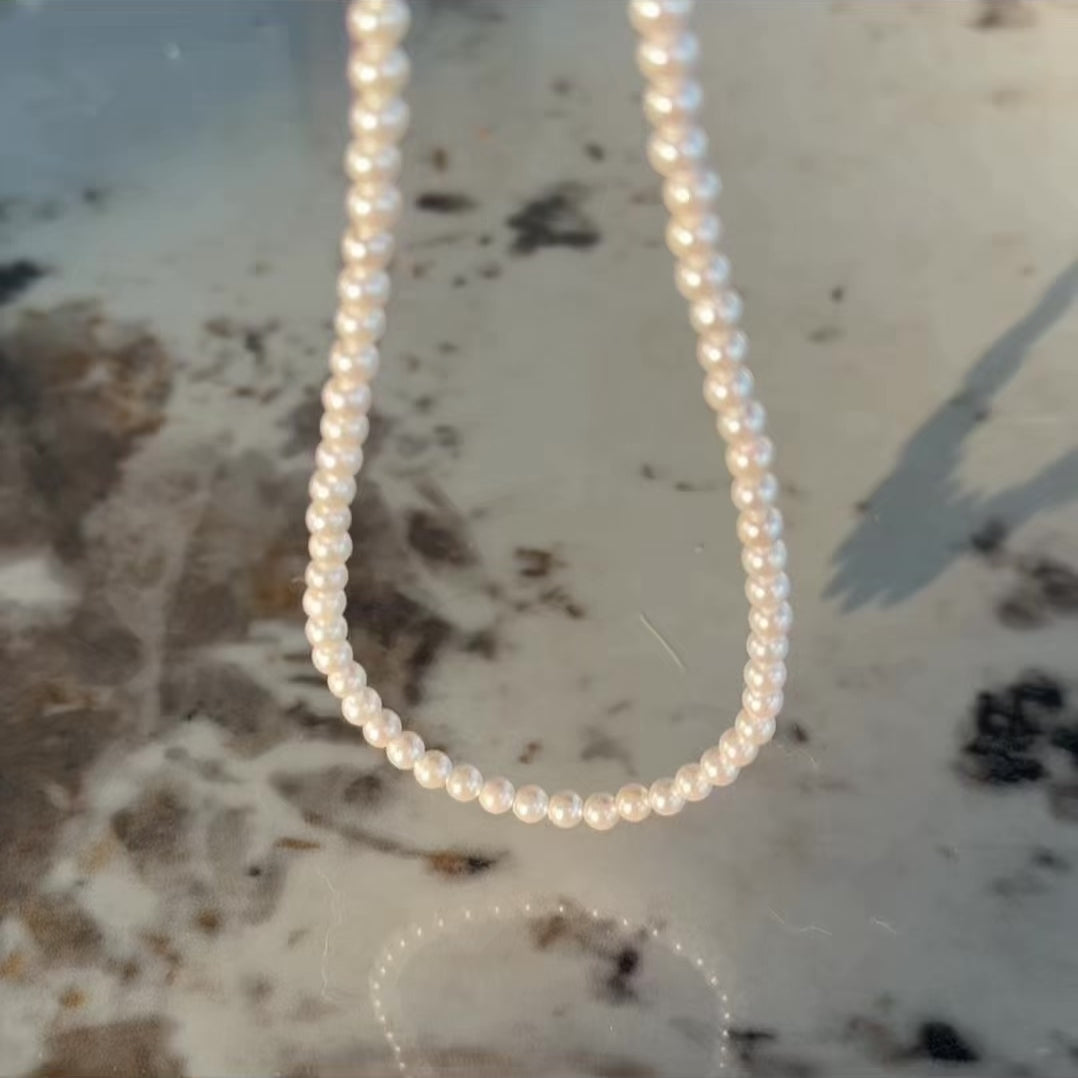 Load video: 4mm Shell Pearl Short Necklace