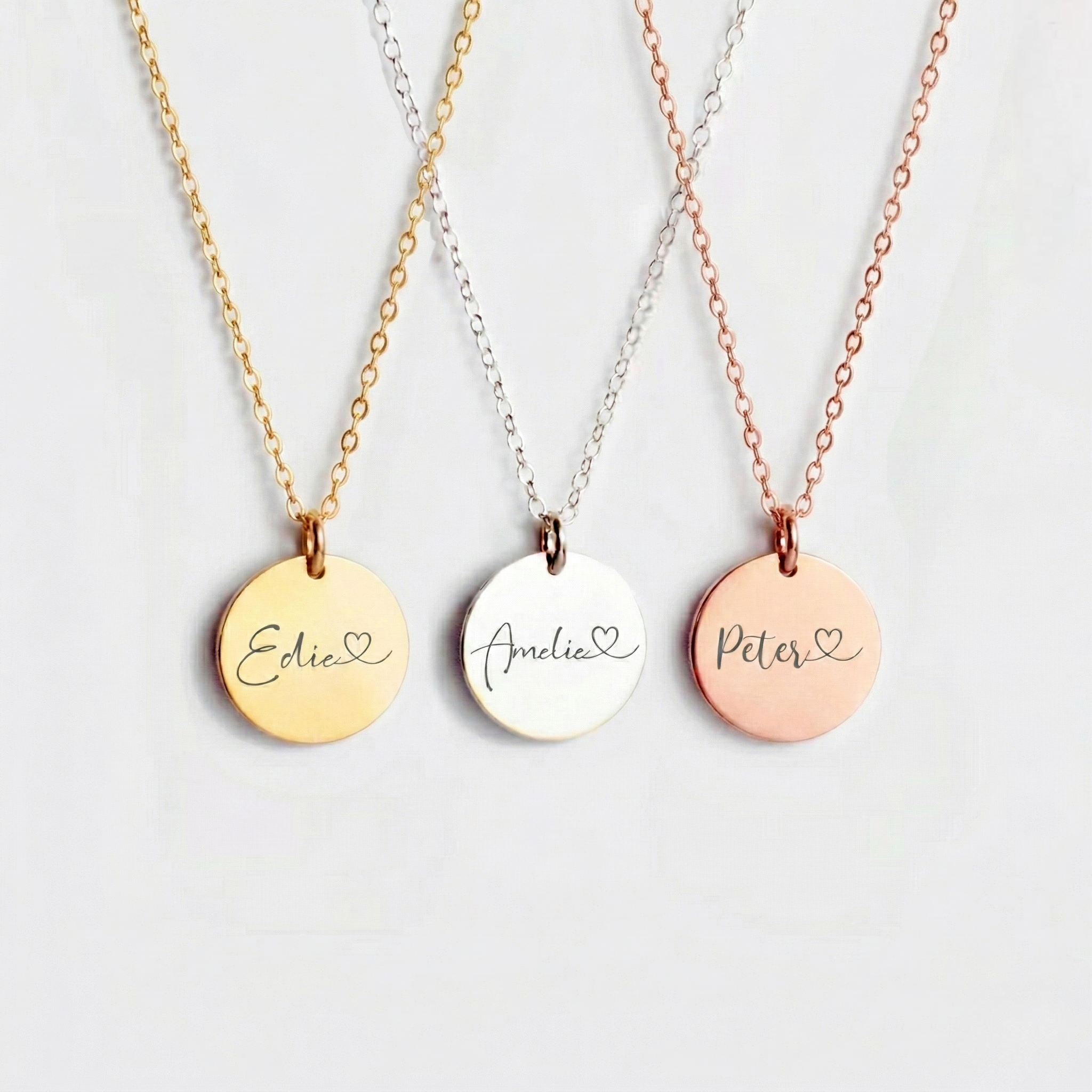 Script Name with Heart Necklace